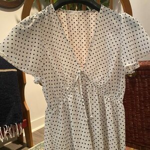 White Polka Dot Dress